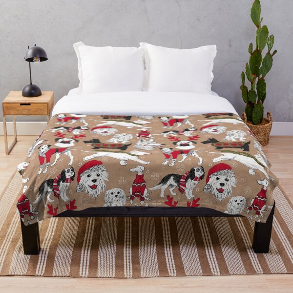 Item preview, Festive Christmas Dogs Holiday Pattern designed and sold by LCWaterworth.