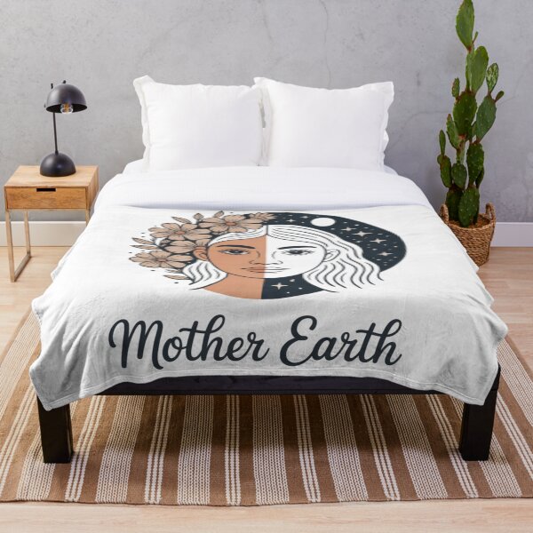 Item preview, Boho Mother Earth Duality Face Nature Spiritual Art designed and sold by VISO-art.