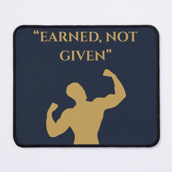Item preview, Earned Not Given - Motivational Bodybuilding Silhouette designed and sold by ironstudio1.