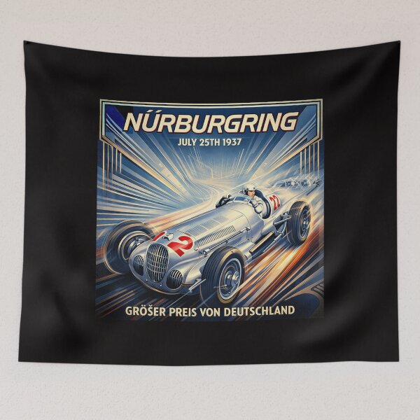 Item preview, Where Speed Becomes Timeless Art Nurburgring 1937 designed and sold by Helios Be. Lavsh.