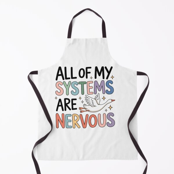 Item preview, All Of My Systems Are Nervous Funny Retro Goose designed and sold by Small Mandarin.