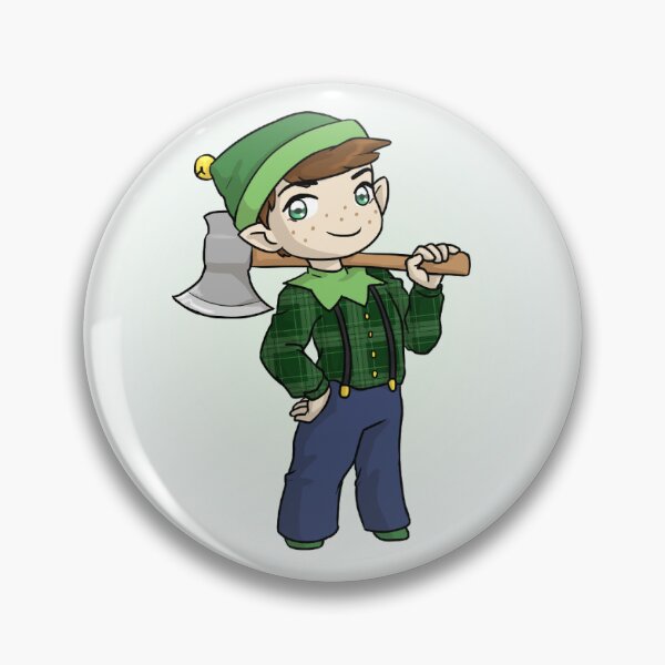 Item preview, Lumberjack Elf Boy Pin designed and sold by Ringo-Ichigo.