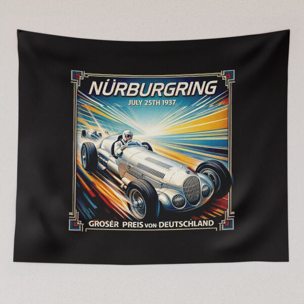 Item preview, Where Speed Becomes Timeless Art Nurburgring 1937 #1 designed and sold by Helios Be. Lavsh.