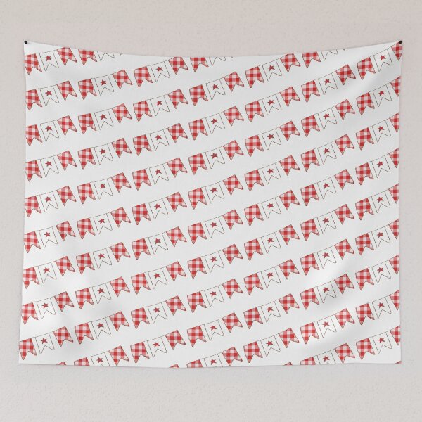 Item preview, Red Gingham Bunting designed and sold by Road Home Quilting.