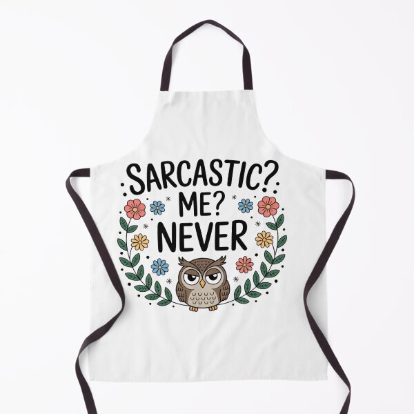 Item preview, Sarcastic Me Never Funny Unamused Owl Floral Wreath designed and sold by Small Mandarin.