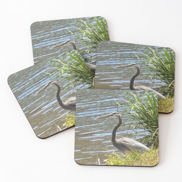 Item preview, Graceful Great Blue Heron Wading in Shallow Waters. designed and sold by Pearls1.