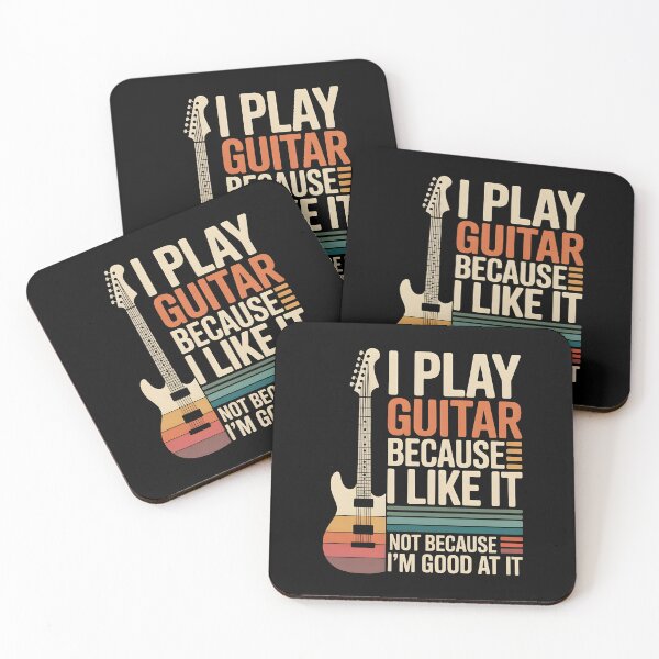 Item preview, I Play Guitar Because I Like It Funny Guitarist Quote Retro Guitar Design designed and sold by Lina Caro.