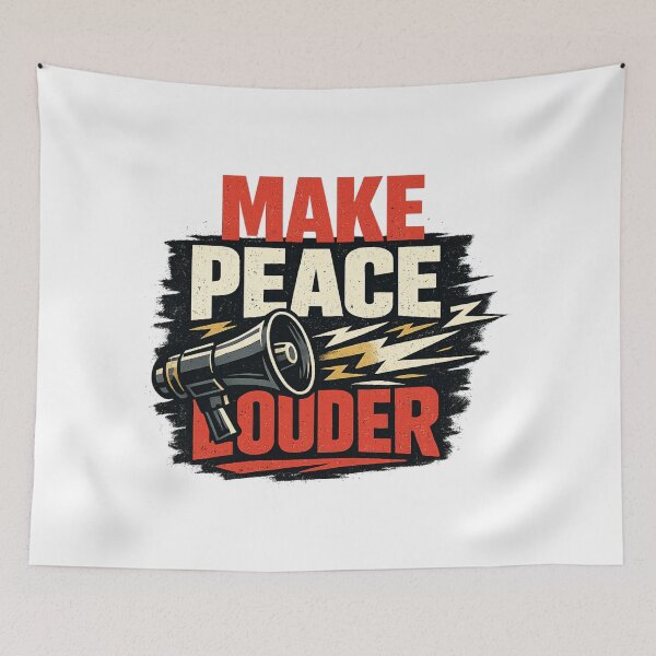 Item preview, Make Peace Louder Protest Megaphone Graphic designed and sold by rocknrollstyles.
