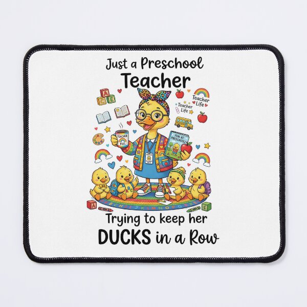 Item preview, Just a Preschool Teacher Trying to Keep Her Ducks in a Row – Cute Duck Teacher Design designed and sold by Winarrts.