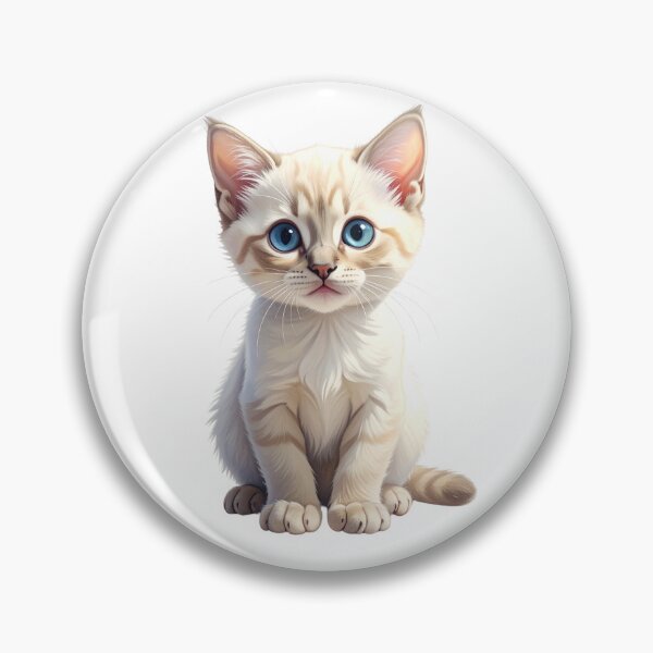 Item preview, Munchkin Kitten Blue Eyes – Cute Cat Illustration designed and sold by SabraDD.