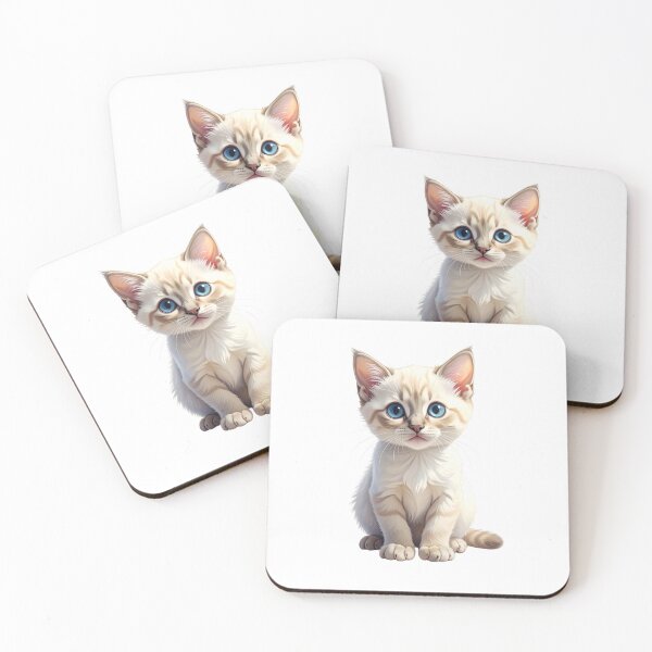 Item preview, Munchkin Kitten Blue Eyes – Cute Cat Illustration designed and sold by SabraDD.