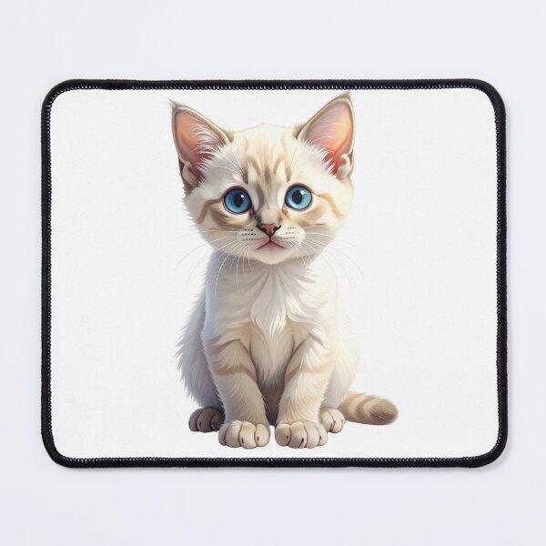 Item preview, Munchkin Kitten Blue Eyes – Cute Cat Illustration designed and sold by SabraDD.