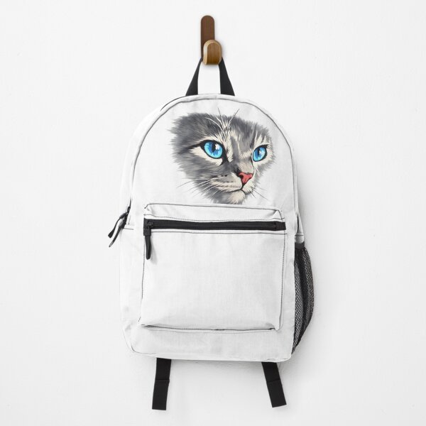 Item preview, Grey Cat Portrait with Bright Blue Eyes designed and sold by tarzbol.