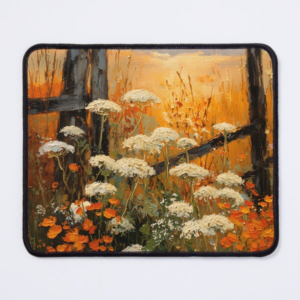 Item preview, Sunset Meadow Fence — Impasto Wildflowers designed and sold by FrescoDesign.