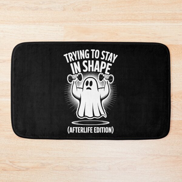 Item preview, Trying to Stay in Shape (Afterlife Edition) – Funny Gym Ghost designed and sold by BlackBoneArt.