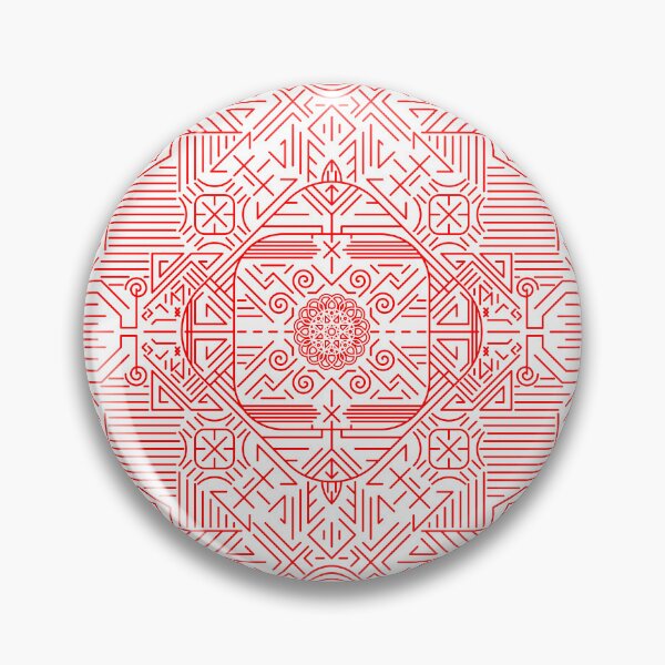 Item preview, Red stripes geometry rosette 1a designed and sold by nogamax.