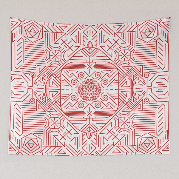 Item preview, Red stripes geometry rosette 1a designed and sold by nogamax.