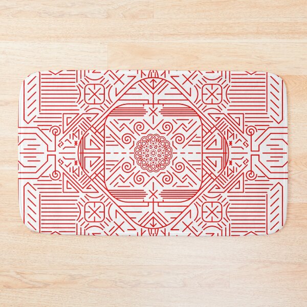 Item preview, Red stripes geometry rosette 1a designed and sold by nogamax.