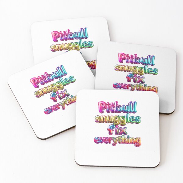 Item preview, Pitbull Snuggles Colorful Large Neon Letters designed and sold by My Pitbull Place.
