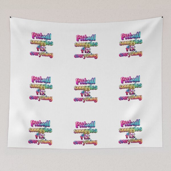 Item preview, Pitbull Snuggles Colorful Large Neon Letters designed and sold by My Pitbull Place.
