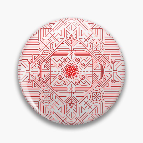 Item preview, Red stripes geometry rosette 1b designed and sold by nogamax.