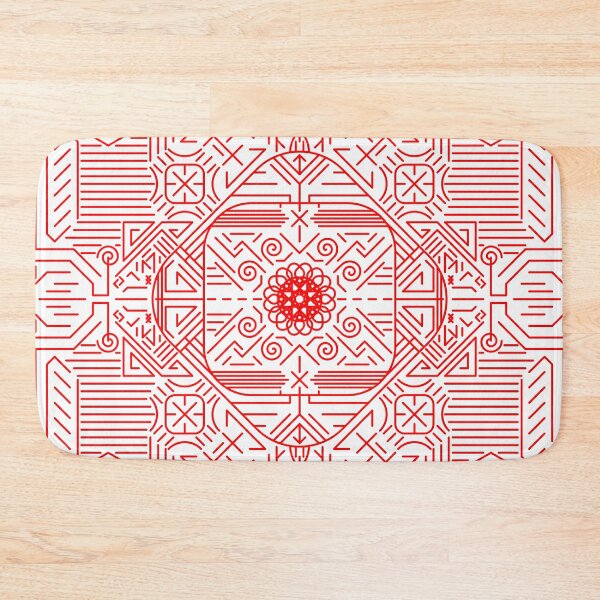 Item preview, Red stripes geometry rosette 1b designed and sold by nogamax.