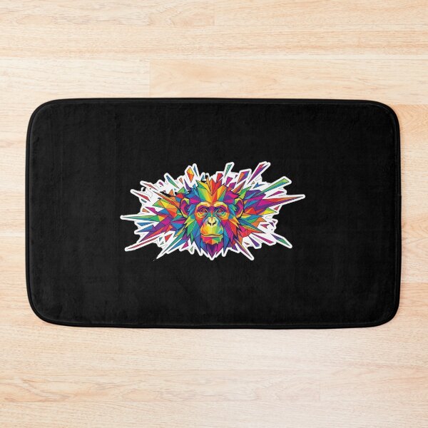 Item preview, Multicolor Geometric Explosion Chimpanzee Sticker – Dynamic and Pop Art Design for Young People designed and sold by bsbd-action.