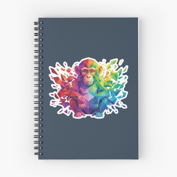 Item preview, Sitting Monkey Sticker with Geometric Disintegration – Low Poly Concept Art for Creative Minds designed and sold by bsbd-action.