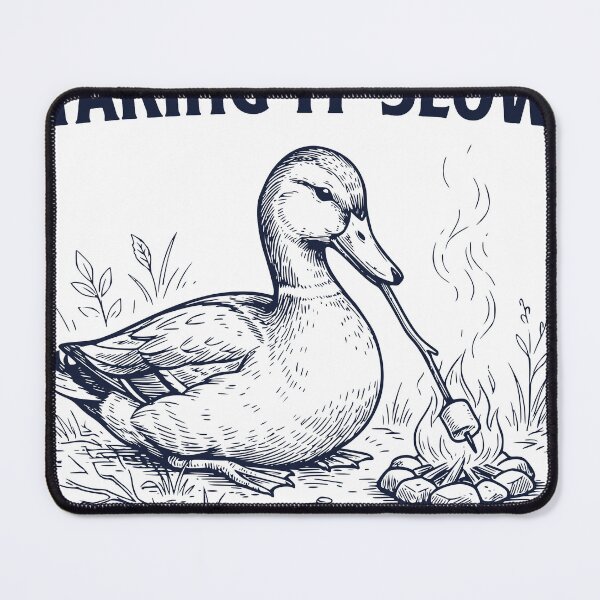 Item preview, No Rush Duck Campfire, Taking It Slow Calm Outdoor Mood designed and sold by TeeVerse27.