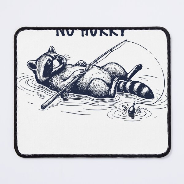 Item preview, Take It Easy Raccoon Fishing, No Hurry Relaxed Lake Mood designed and sold by TeeVerse27.