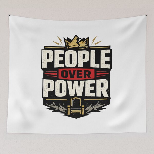 Item preview, People Over Power Protest Crown Graphic designed and sold by rocknrollstyles.