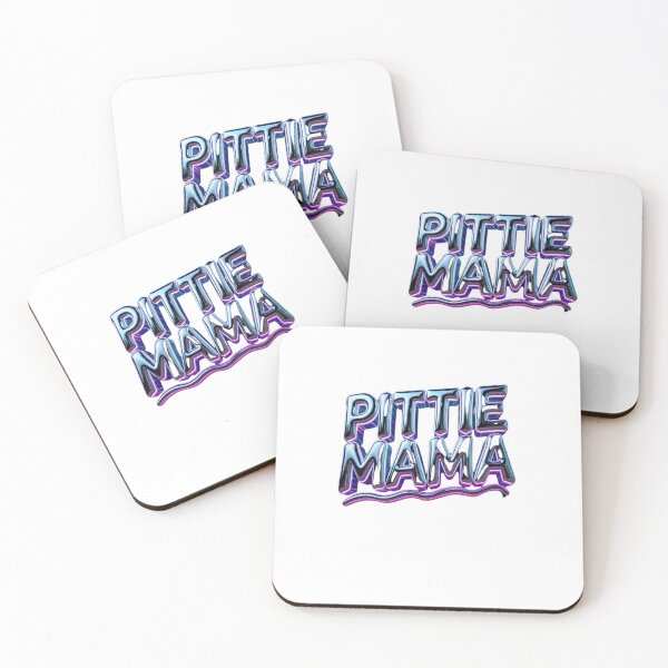 Item preview, Pittie Mama Blue Metallic  Bubble Letters designed and sold by My Pitbull Place.