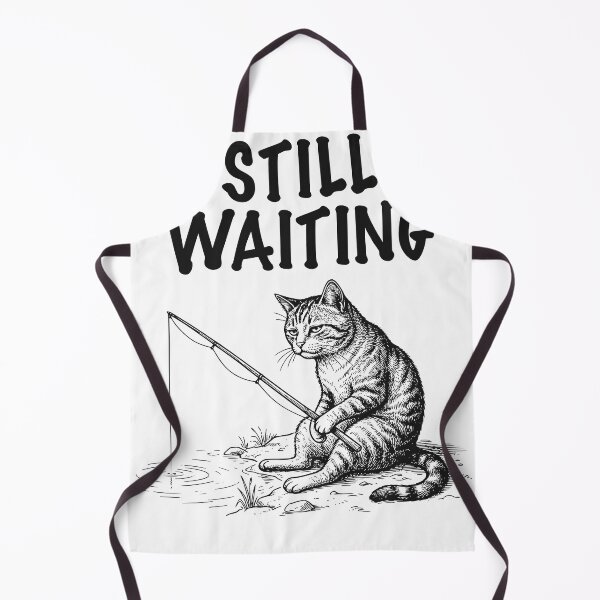 Item preview, Still Waiting Cat Fishing, Patient Angler Quiet Lake Mood designed and sold by TeeVerse27.