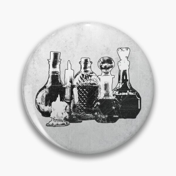 Item preview, 'Wizard's Potions and Antidotes' Black and White Dark Academia Illustration designed and sold by Ghoul Enterprises.
