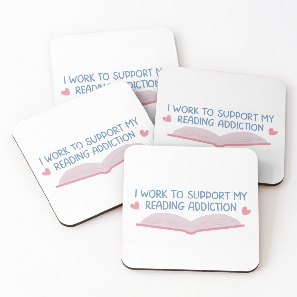 Item preview, I Work To Support My Reading Addiction Cute Funny Book Lover Quote designed and sold by winterpumpkin.
