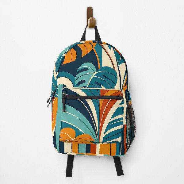 Item preview, Abstract Monstera Leaves with Geometric Arches designed and sold by InkSmithery.