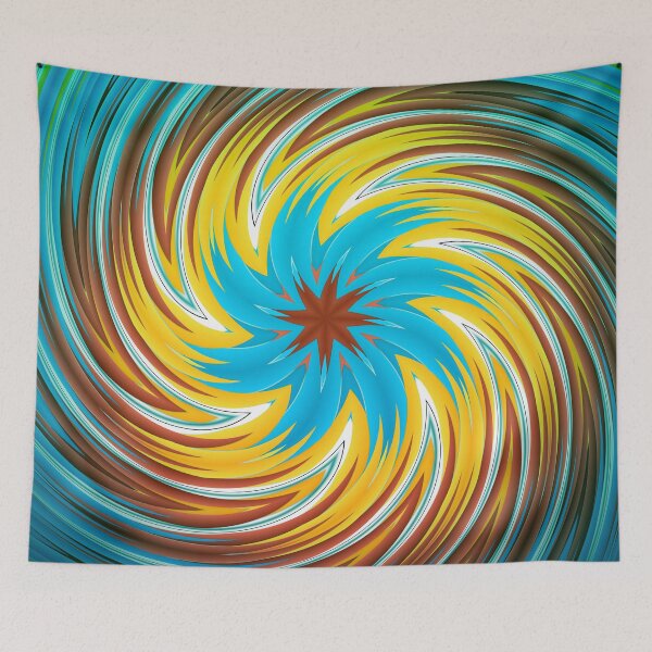 Item preview, Vibrant Swirl Geometric Pattern Design designed and sold by IntelliMindDesigns.