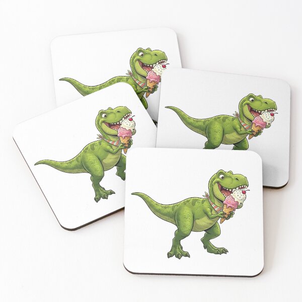 Item preview, Cute T-Rex Eating Ice Cream Cone designed and sold by wroni-k.
