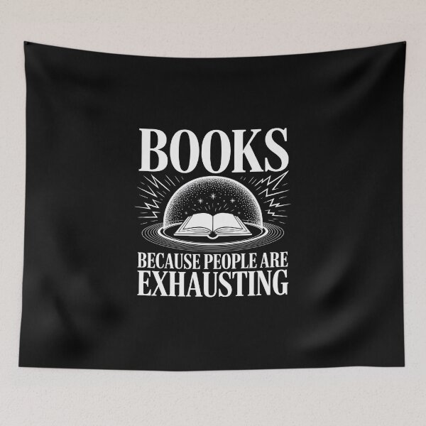 Item preview, Books Because People are Exhausting Anti Social Reader designed and sold by MagicWander.
