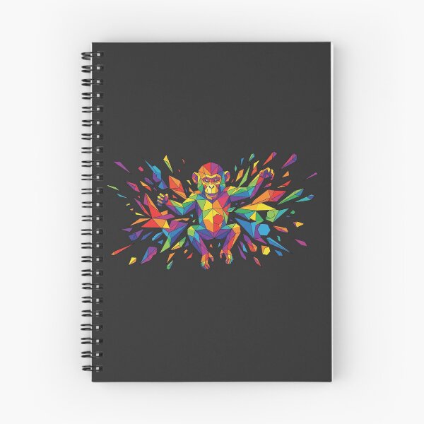 Item preview, Geometric Chimpanzee Sticker with Outstretched Arms – Multicolor Low Poly Celebration Art designed and sold by bsbd-action.