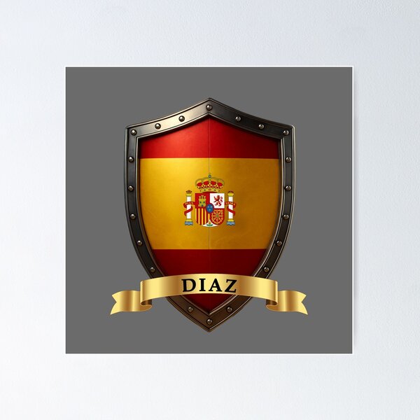 Item preview, Diaz Spain Surname Shield designed and sold by Highlandkings.