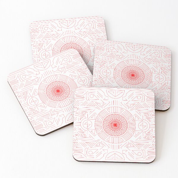 Item preview, Red stripes geometry rosette 2a designed and sold by nogamax.