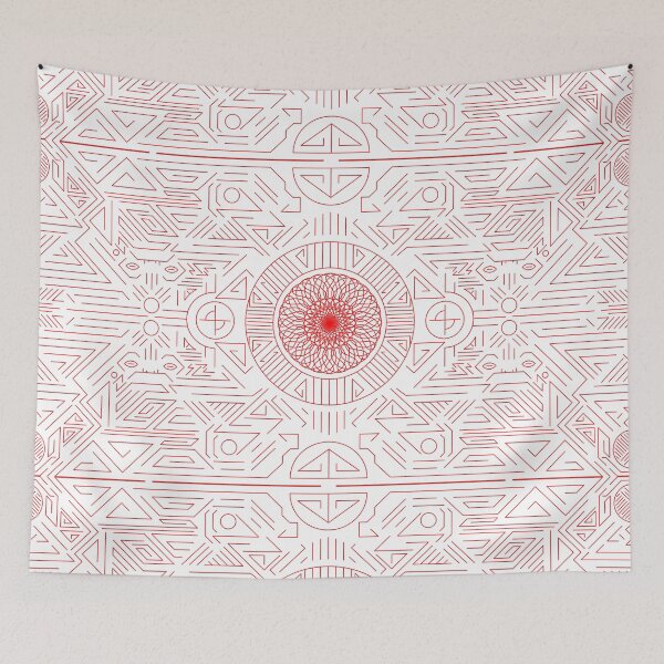 Item preview, Red stripes geometry rosette 2a designed and sold by nogamax.