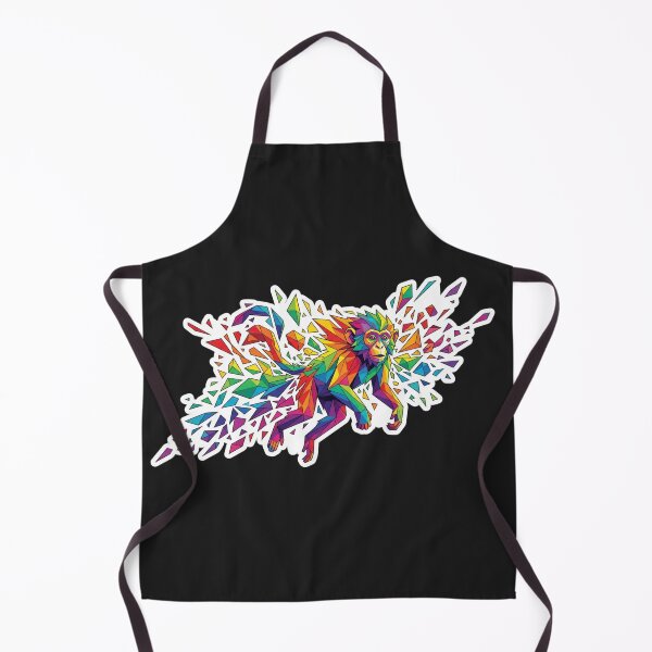 Item preview, Geometric Jumping Monkey Sticker with Colorful Trail – Dynamic Low Poly Art for Gamers designed and sold by bsbd-action.