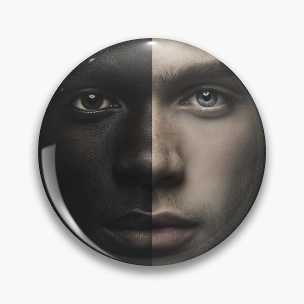 Item preview, Black & White Face – Diversity, Identity & Multicultural Unity Art 2 designed and sold by WordPlayStudio.