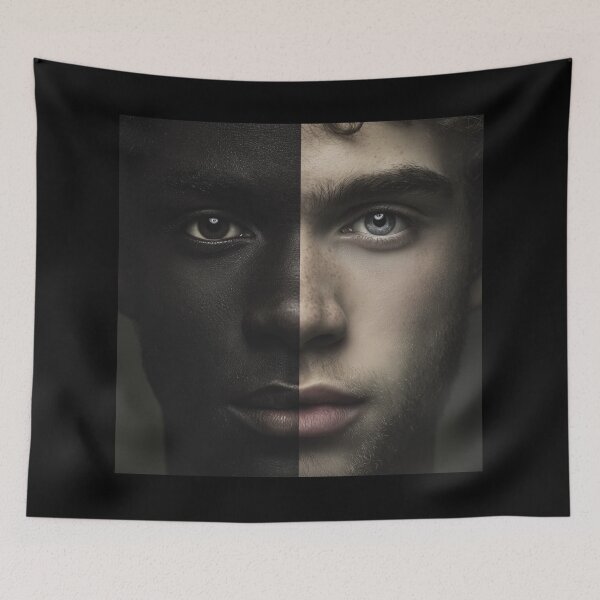 Item preview, Black & White Face – Diversity, Identity & Multicultural Unity Art 2 designed and sold by WordPlayStudio.