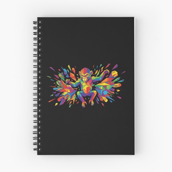 Item preview, Multicolored Aggressive Geometric Chimpanzee Sticker – Low Poly Impact Art for Urban Style designed and sold by bsbd-action.