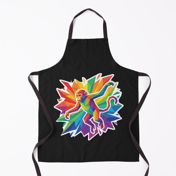 Item preview, Multicolor Geometric Dancing Chimpanzee Sticker – Funk Low Poly Design for Music Lovers designed and sold by bsbd-action.
