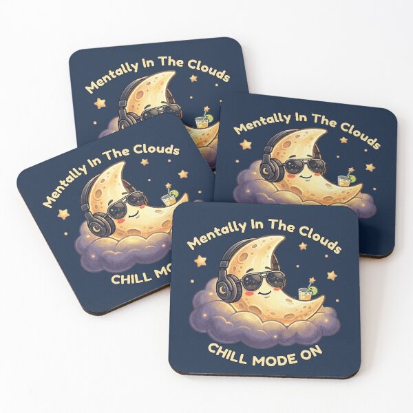 Item preview, Mentally In The Clouds Chill Mode Cute Moon Aesthetic designed and sold by MoonVibe-studio.