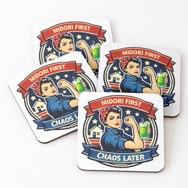 Item preview, Midori First, Chaos Later retro Rosie the Riveter Inspired Muggy & Mo Design designed and sold by MuggyandMo.